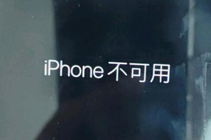 顺德苹果服务网点分享锁屏界面显示“iPhone 不可用”如何解决 